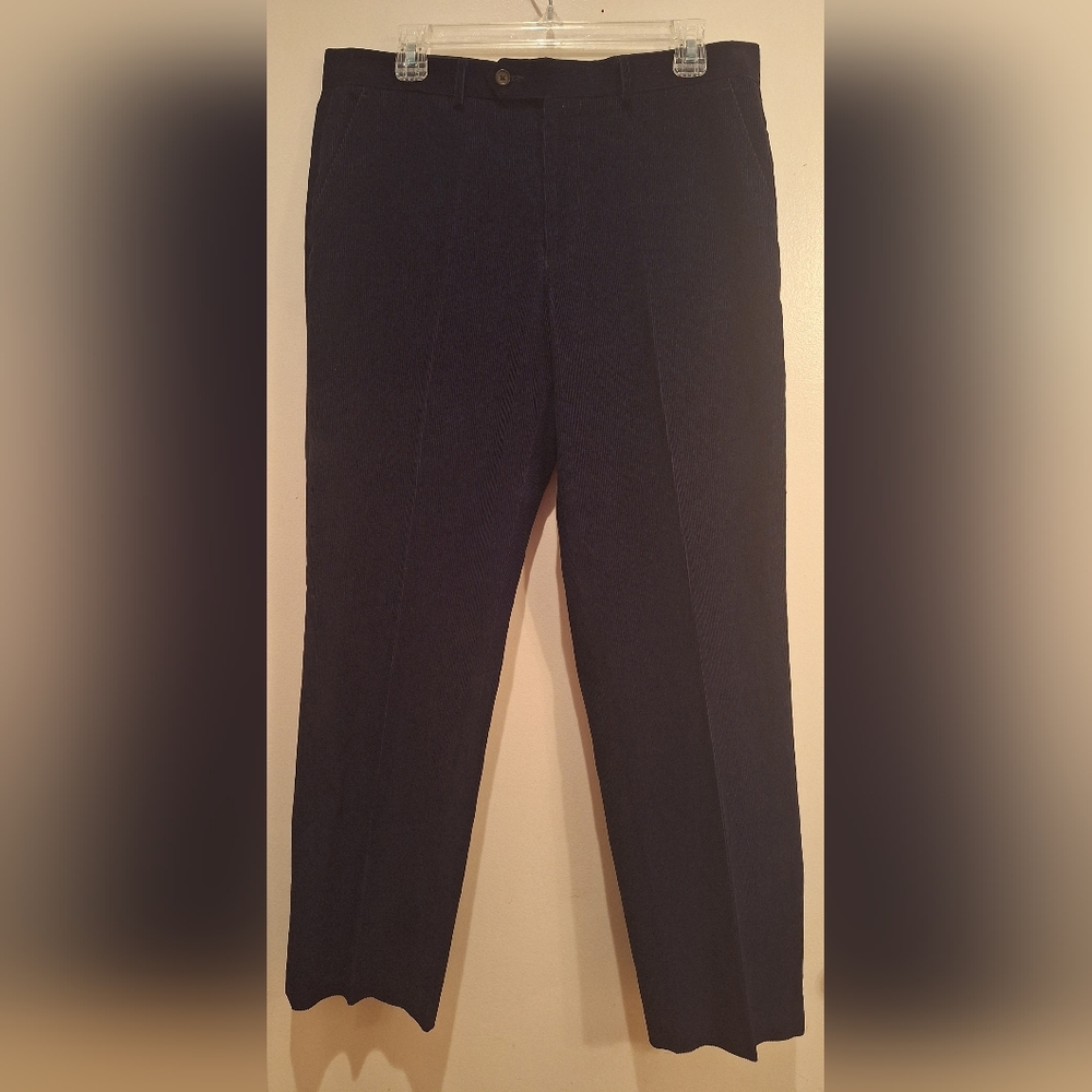 Lauren Ralph Lauren Corduroy Pants Men's 34X30 (33X30 Tag)‎ Blue Flat Front